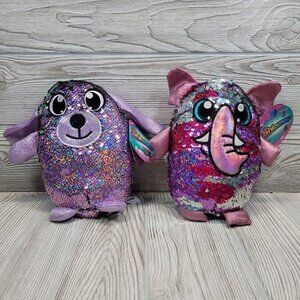 Shimmeez‎ Marco the Elephant Delilah Dog Reversible Sequins Stuffed Animal Plush